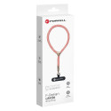 FORCELL F-DESIGN L8X36 wrist phone lanyard with adjustable length (max 18cm in the loop) pink white