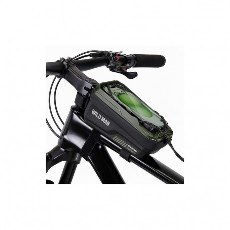 WILDMAN traveling bag for bike frame with zipper 1L (4 "- 7") GX200 green