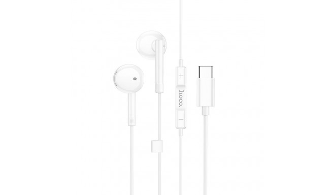 Wire earphones USB C Hoco M95 white