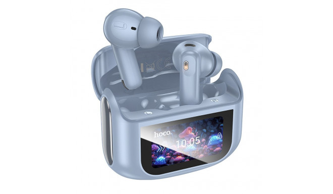 HOCO wireless earphones bluetooth with touch screen TWS ANC + ENC EQ21 blue star