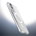 SPIGEN case ULTRA HYBRID MAG compatible with MagSafe for SAMSUNG S25 Edge clear white