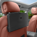 Foldable car table with compartments black