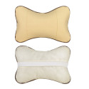 Car headrest pillow beige