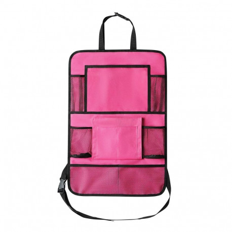 Car organizer for front seats with compartments pink