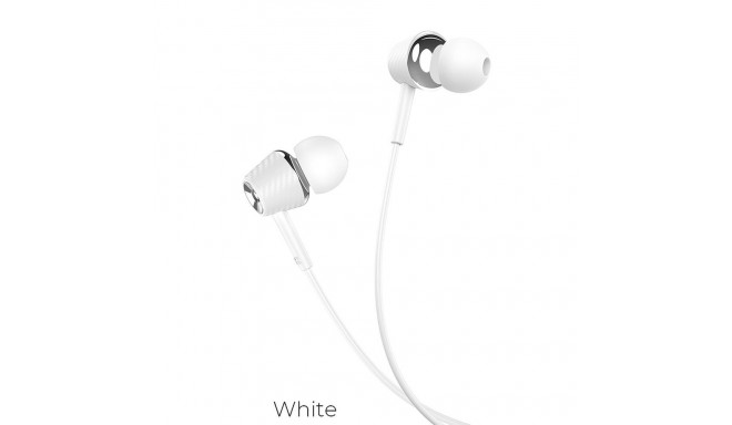HOCO wire earphones Jack 3,5 mm with microphone M70 white