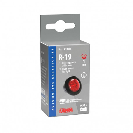 Süvistatav led valgusti,12/24V,punane, E