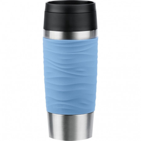 TRAVEL MUG Waves Thermobecher (hellblau/edelstahl, 0,36 Liter)
