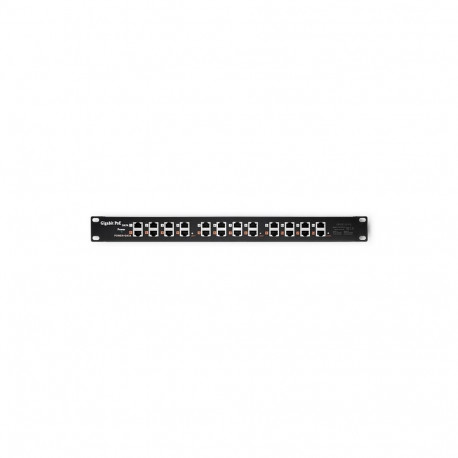 Qoltec Patch panel RACK | 12 portów | PoE | Czarny