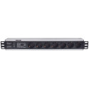 Intellinet 19" 1.5U rackmount 7-väljundiga toitejaotur EU CEE 7/3 pistikutega, ülepinge kaitsega, in