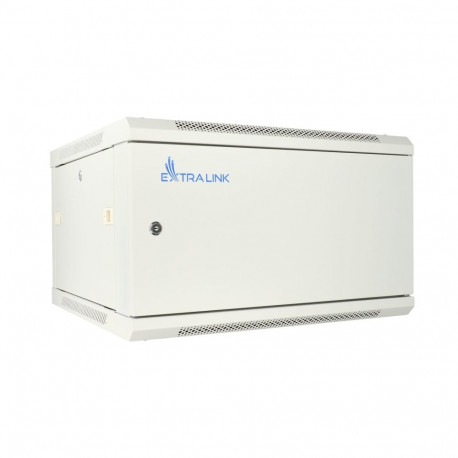Extralink seinakapp 6U 600x450 ASP hall, metalluksega