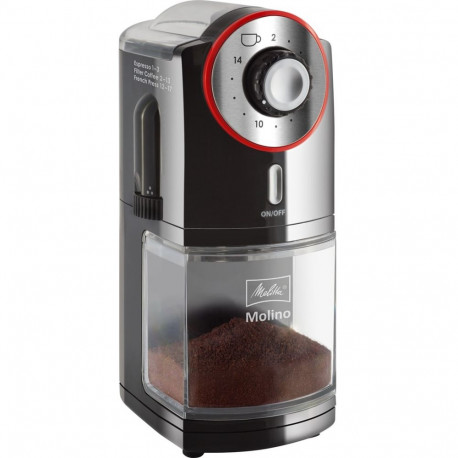 Melitta Molino 100 W must, punane, roostevaba teras