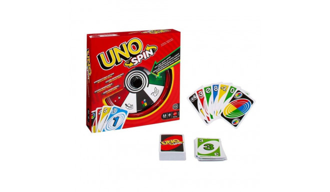 Mattel Karty UNO Spin seltskonna-, peo- ja perekaardimäng JGR00 PUD5