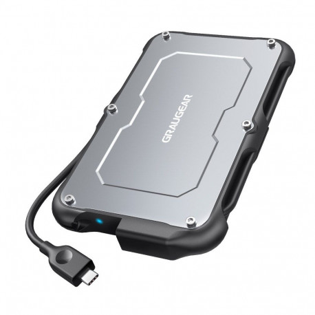 GRAUGEAR HDD/SSD-kettakorpus G-2502-C-10G 2.5", teras, must