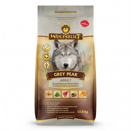 WOLFSBLUT Grey Peak kitsega bataadiga kuiv koeratoit 12,5kg