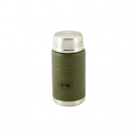M-Tac UN-R02-750A Food thermos with foldable stainless steel spoon, 750 ml, olive green
