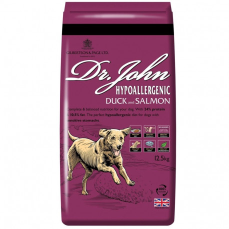 DR JOHN Hypoallergenic Duck with salmon - dry dog food - 12,5kg