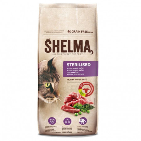 SHELMA steriliseeritud veiseliha kuiv kassitoit 8kg