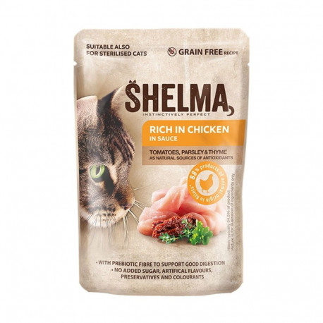 SHELMA kanarikas kastmes märg kassitoit 85g