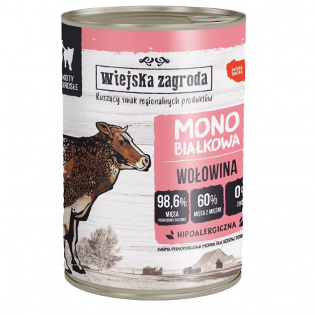 WIEJSKA ZAGRODA monoproteiin veiseliha märg kassitoit 400g