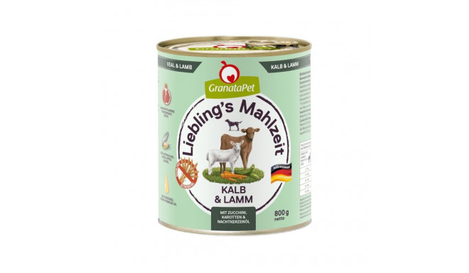 GRANATAPET Liebling's Mahlzeit Veal and lamb - wet dog food - 800g