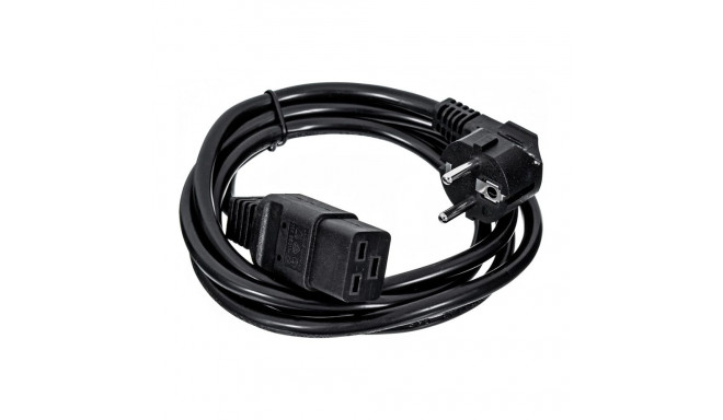 Gembird Type F/C19 1.8m Black Power plug type F C19 coupler