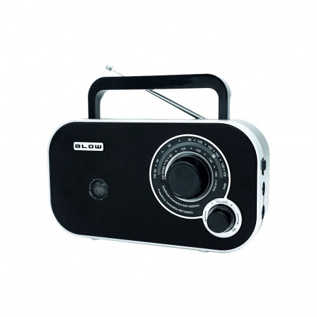 77-543# Radio przenośne analogowe am/fm blow ra12 czarno-srebrne