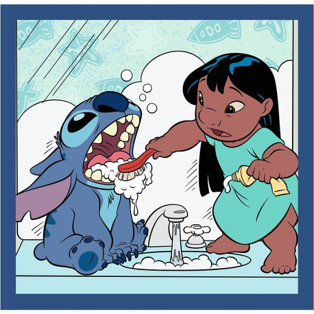 Puzzle - 3 ühes (20, 36, 50) - aeg Stitchega - Lilo ja Stitch - Trefl 34896