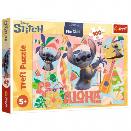Puzzle - 100 - Stitch ja sõbrad tegutsemas - Disney - Trefl 16495