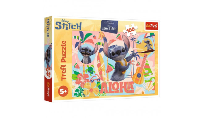 Puzzle - 100 - Stitch ja sõbrad tegutsemas - Disney - Trefl 16495