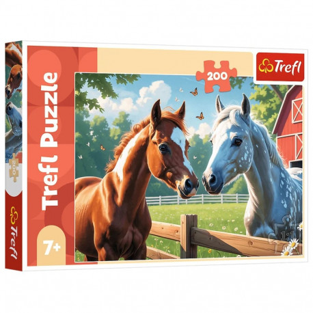 Trefl pusle 13328, 200 tükki, hobused heinamaal