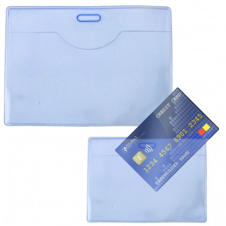 Zestaw Etui Na Identyfikator Elastyczne Przeźroczyste Niebieskie 20szt.