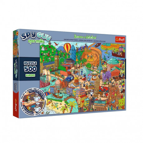 Puzzle - 500 - Spy Guy kadunud esemed - Europa - Rodzina Treflików - Trefl 37481