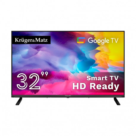 Kruger&Matz 32" HD Google TV 5.0, DVB-T2/S2/T/C H.265 HEVC teler