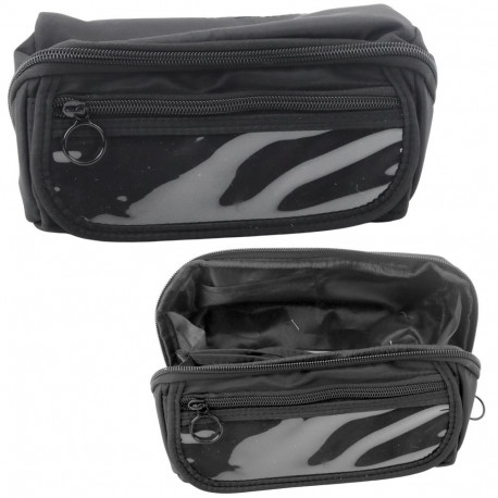 Lahkne kooli pinal mahukas must 20x10cm