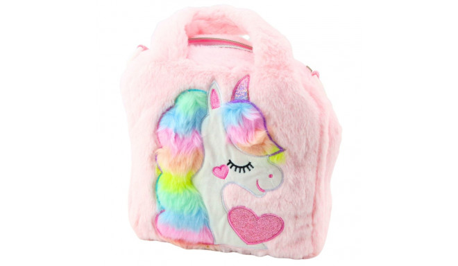 plüüsist laste kott ükssarvikuga reguleeritav õlarihm roosa 24x9cm