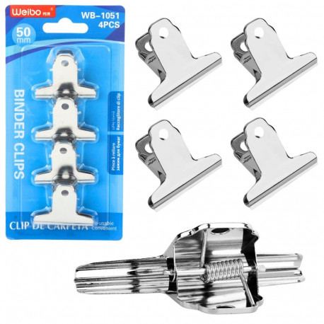 metallist kontoriklambrite komplekt 4 tk 50 mm