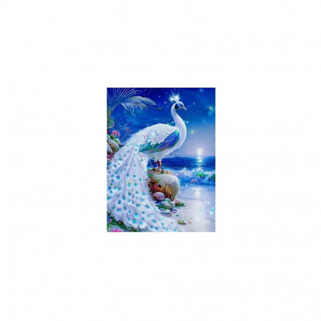 Diamentmosaiik – valge paabulind