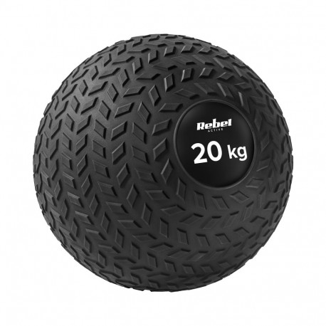 Mała piłka lekarska do ćwiczeń rehabilitacyjna Slam Ball 23cm 20kg, REBEL ACTIVE