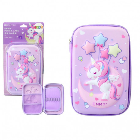 suur 3D ükssarvik lahtikäiv lilla pinal 23x15x5 cm