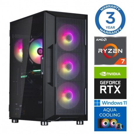 INTOP AQUA Ryzen 7 7700X 16GB DDR5 2TB SSD M.2 NVME RTX5050 8GB WIN11