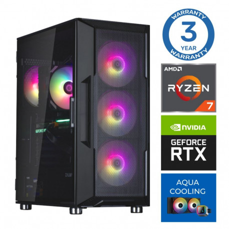 INTOP AQUA Ryzen 7 7700X 32GB DDR5 500SSD M.2 NVME RTX5050 8GB no-OS
