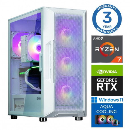 INTOP AQUA Ryzen 7 7700X 64GB DDR5 2TB SSD M.2 NVME+2TB RTX5050 8GB WIN11Pro