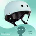 Kask M dla dzieci 3-7 lat HEART BIKE - SUN BABY z lampką LED miętowy