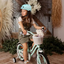 Kask M dla dzieci 3-7 lat HEART BIKE - SUN BABY z lampką LED miętowy