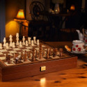 Board Game Set - Manopoulos Classic Style 4in1 Chess Backgammon Ludo Snakes L Size