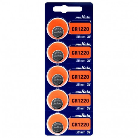 Battery - Murata CR1220 3V Lithium Battery 5 pcs