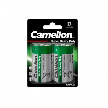 Battery - Camelion R20 D 1.5V 5600mAh Zinc-Carbon 2BL