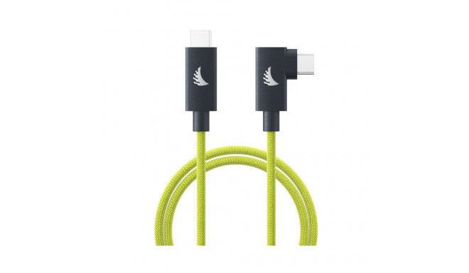 Angelbird kaabel USB-C 4.0 Solid Flex nurga all 32cm, laimiroheline