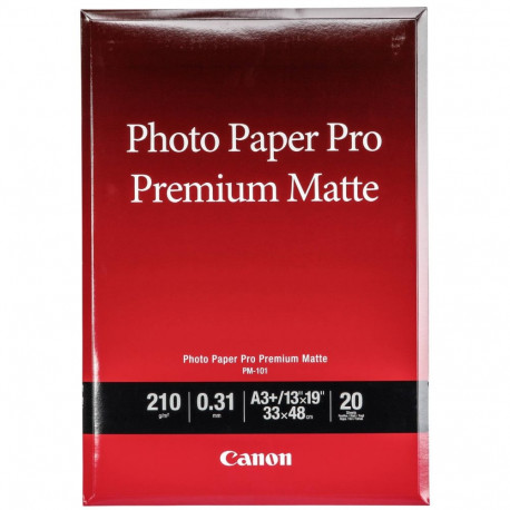Canon PM-101 Premium Matte Photo Paper A3 Plus - 20 Sheets