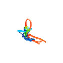 Hot Wheels Stunt Tracks Mid-Air Crash Playset with 1:64 Scale Die-Cast Toy Car &amp; Motorized B